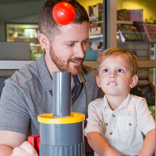 close view of children's air toy